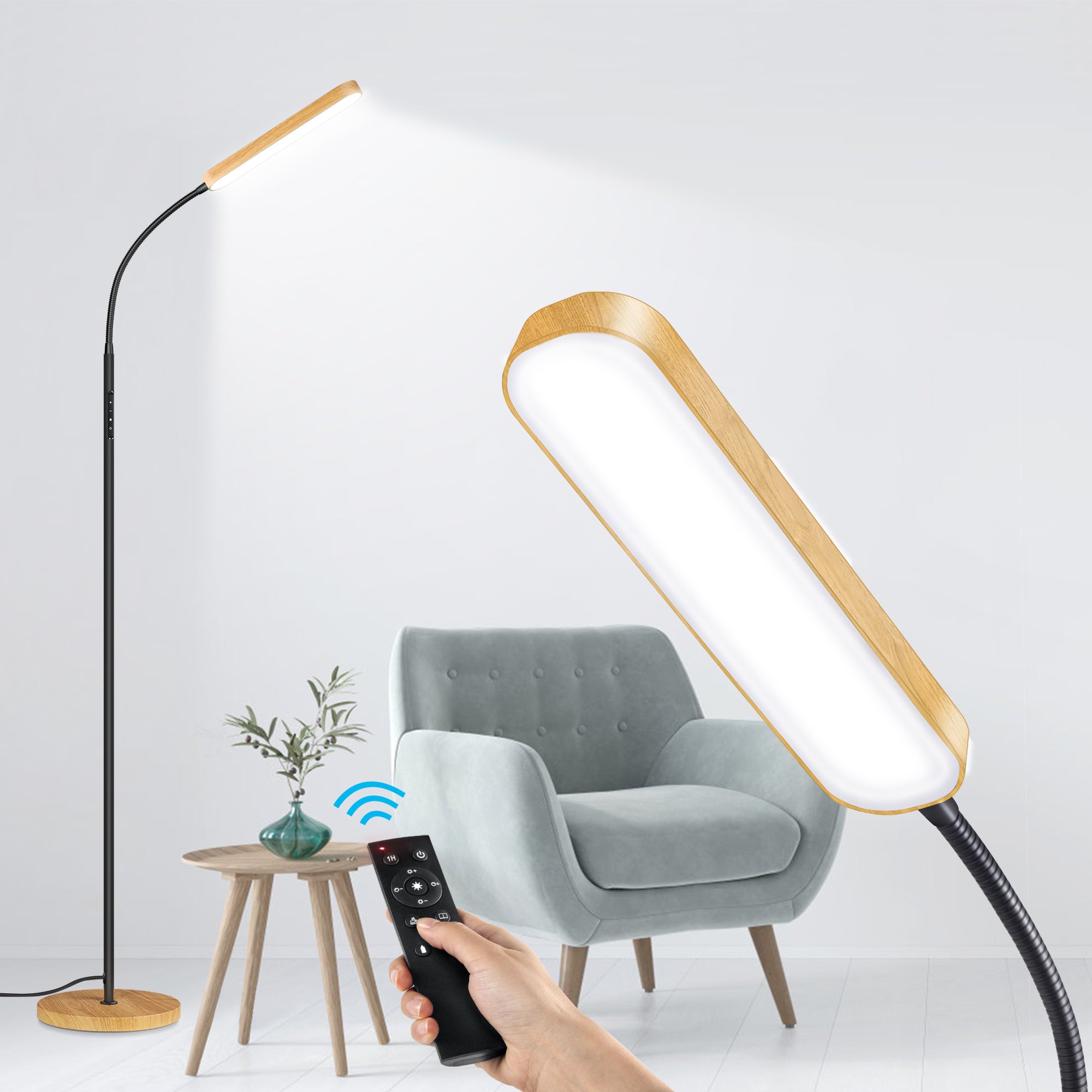 Adjustable Reading Led Floor Lamp with Remote