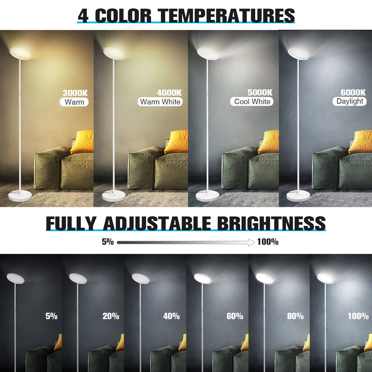 Four Color And Warm White Atmosphere Lights 100/130/160 Led - Temu