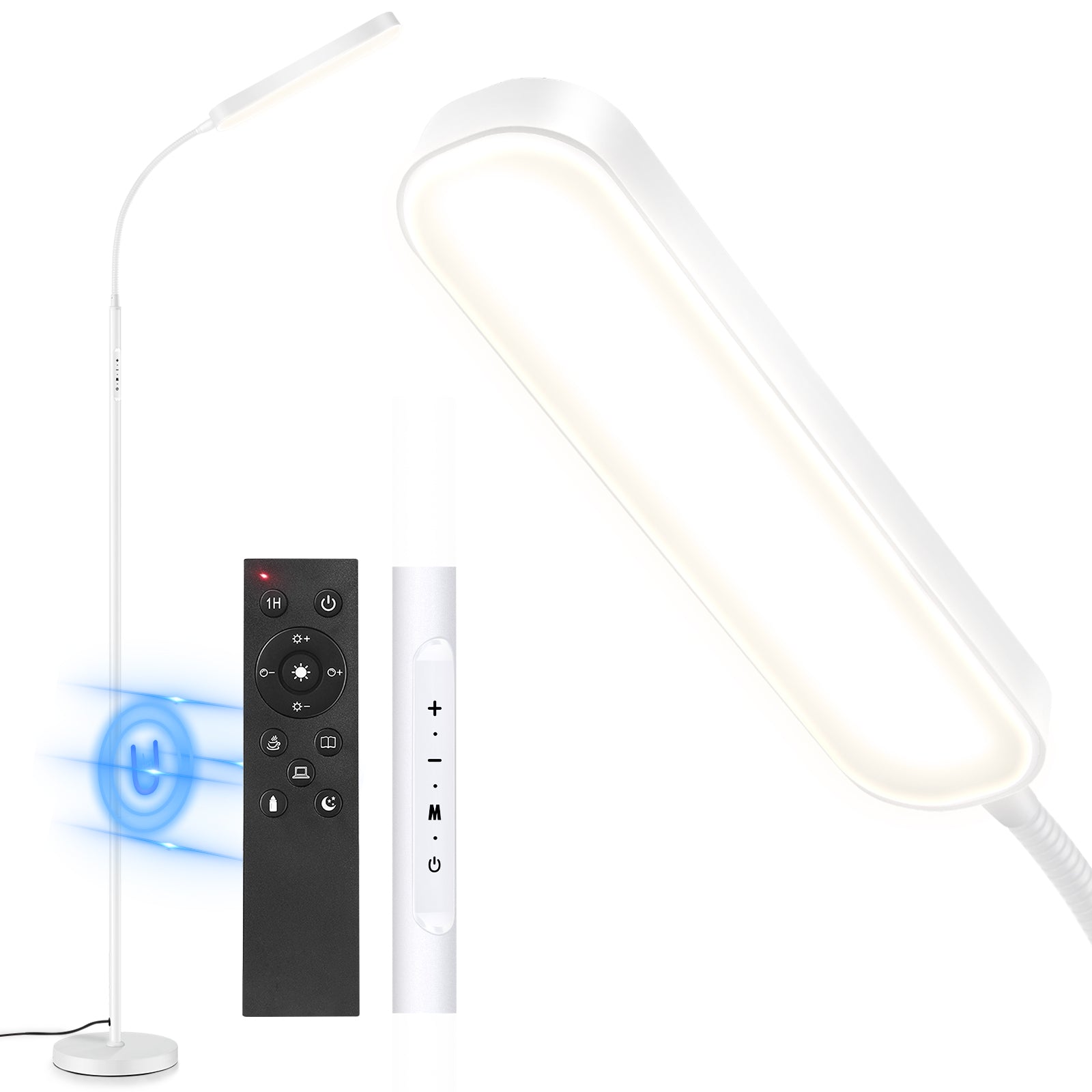 OUTON 15W LED Reading Floor Lamp with Remote & Touch Control-4 Color Temperature