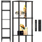 OUTONLIFE Floor Lamp with Shelf , 5-Tier Corner Shelf, 66.5" Display shelf, Tall Shelf for Bedroom, Bathroom, Living Room, Kitchen, Black