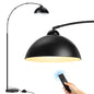 OUTON Arc Floor Lamp with Remote for Living Room, LED Dimmable Modern Standing Lamps with 4 Color Temperatures, Tall Light for Bedroom, Black