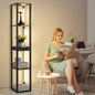 OUTON Floor Lamp with Shelves, Standing Lamp with Drawer, Rotatable Adjustable Side-Lit with Remote & APP Control for Living Room, Bedroom