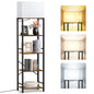 OUTONLIFE Bookshelf with Light, 5-Tier Tall Floor Standing Bookcase for Living Room Bedroom, Office