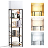 OUTONLIFE Bookshelf with Light, 5-Tier Tall Floor Standing Bookcase for Living Room Bedroom, Office