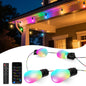 Outon Outdoor String Lights, 45FT Smart RGBIC Patio Lights with 12 Bulbs for Christmas Halloween Decorations, WiFi Patio Lights with Remote & App Control, LED Lights for Outdoor Lighting & Backyard