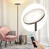Outon LED Torchiere Floor Lamp with Remote Control Super Bright 4 Color Temperature Dimmable Lamp for Living Room, Brown