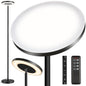 OUTON 71" Torchiere LED Floor Lamp with Remote and Touch Control, Super Bright 4 Color Temperature Standing Light with Double Side Lighting, Black
