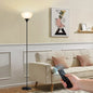 OUTON 71" Torchiere Floor Lamp with Remote, 4 Color Temperature Modern LED Standing Light for Living Room, Black