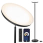 OUTON 30W Torchiere Floor Lamp, Super Bright LED Floor Lamp with Remote Control and APP, 70" Tall Standing Lamp for Living Room,Stepless Dimmable Reading Lamp (Black)