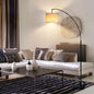 Outon 81" Arc Floor Lamp, 4CCT LED Modern Floor Lamps with 360° Rotatable Hanging Linen Shade Standing Lamps for Living Room, Bedroom