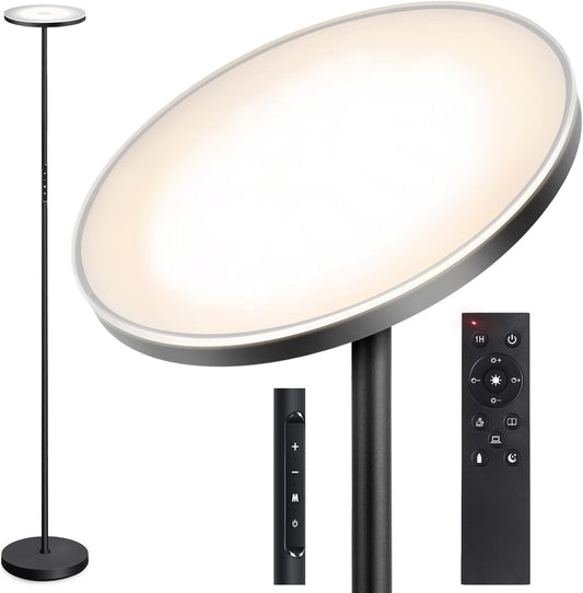 OUTON 30W/3000LM LED Torchiere Floor Lamp with Remote Touch Control