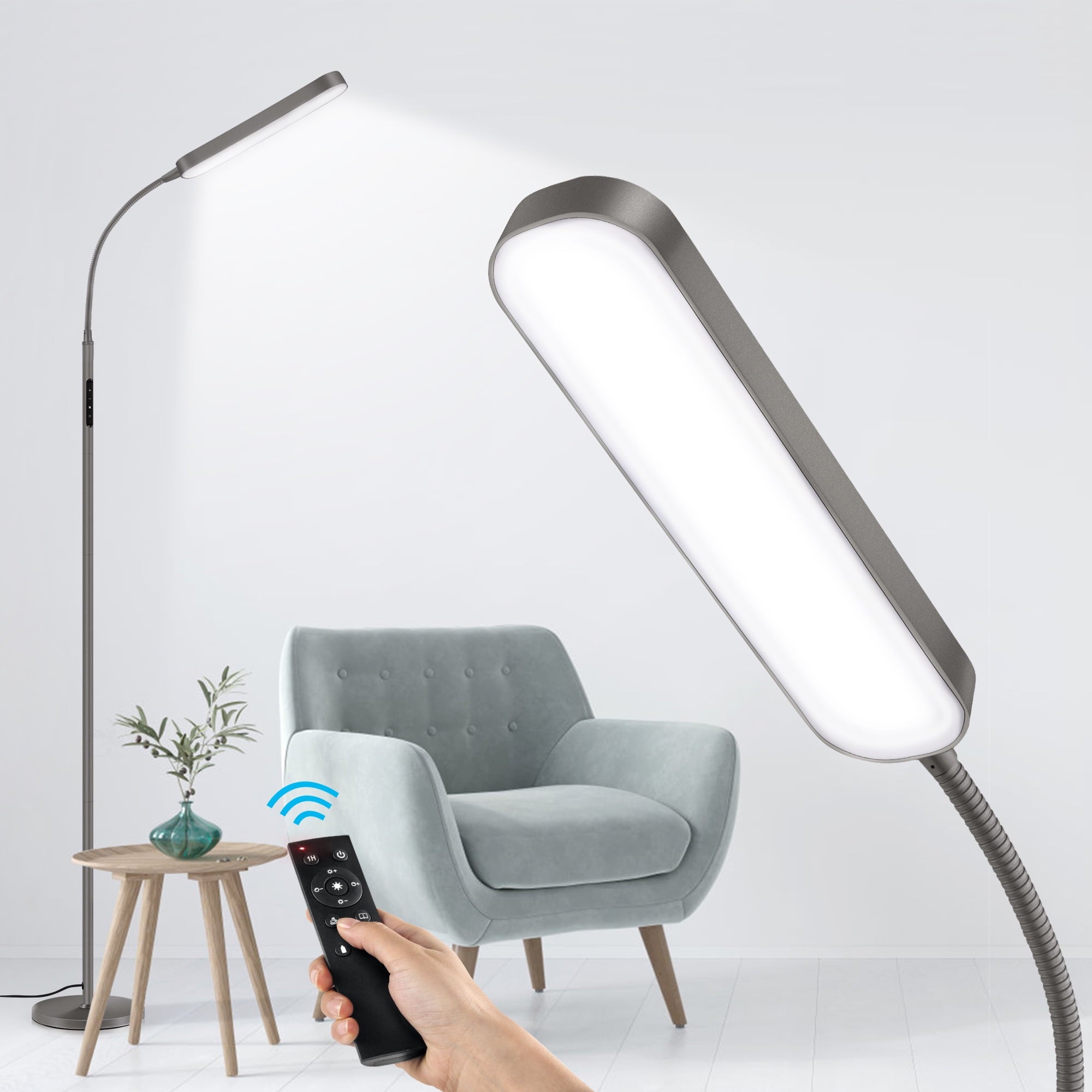 OUTON 15W LED Reading Floor Lamp with Remote & Touch Control-4 Color Temperature