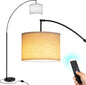 Outon 81" Arc Floor Lamp, 4CCT LED Modern Floor Lamps with 360° Rotatable Hanging Linen Shade Standing Lamps for Living Room, Bedroom