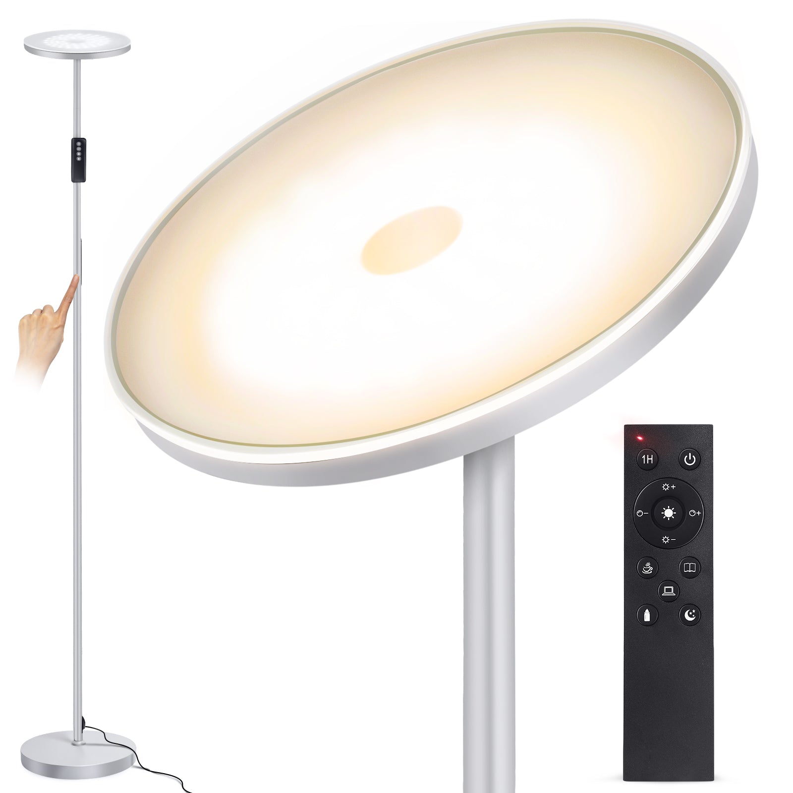 OUTON 30W 2400LM LED Torchiere Floor Lamp