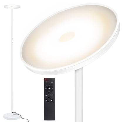 Outon Bright Floor Lamp-4 Color Temperature Torchiere Standing Light for Living Room, Bedroom Gray